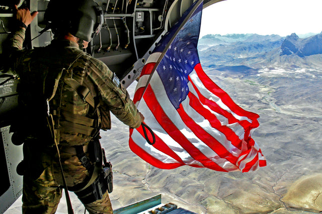 US Flag Flying from the US Military