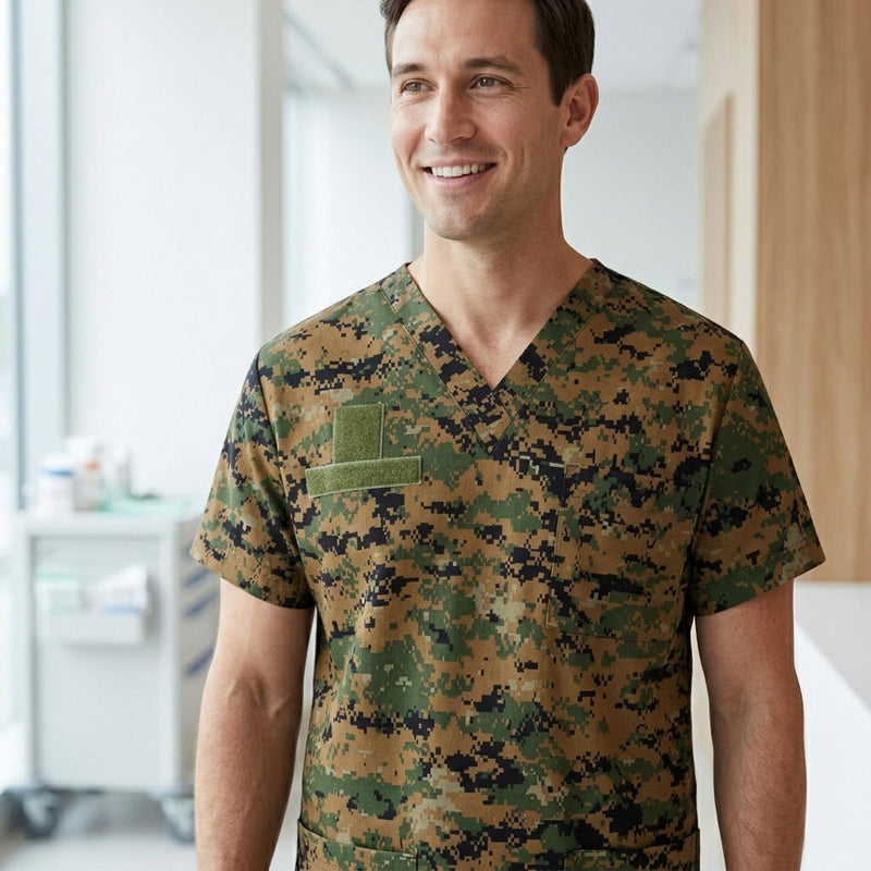 Tactical Surgical Scrubs, Woodland Camo