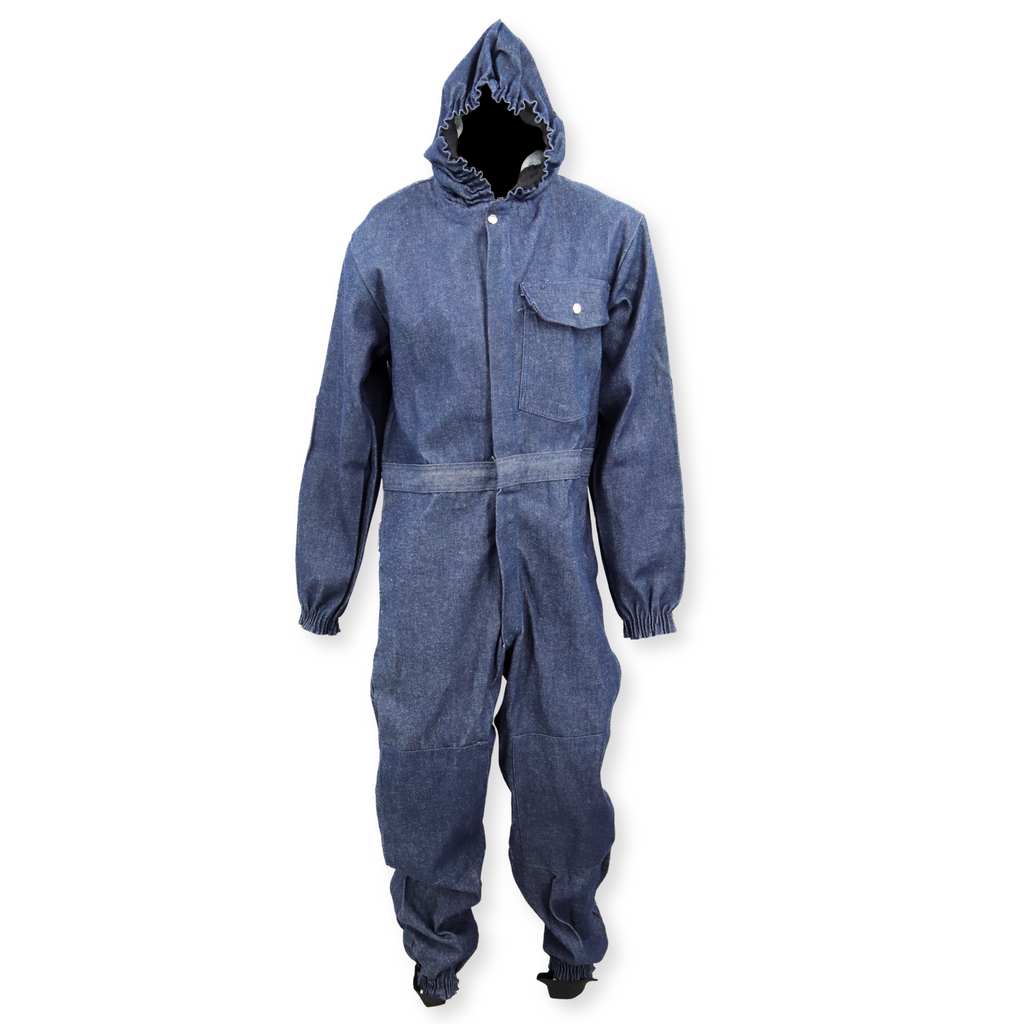 Blue Denim Stone Cutter Workwear Boiler Suit Coverall – Size 36, Made in USA