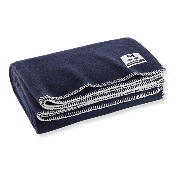 Camping Wool Blanket, Black