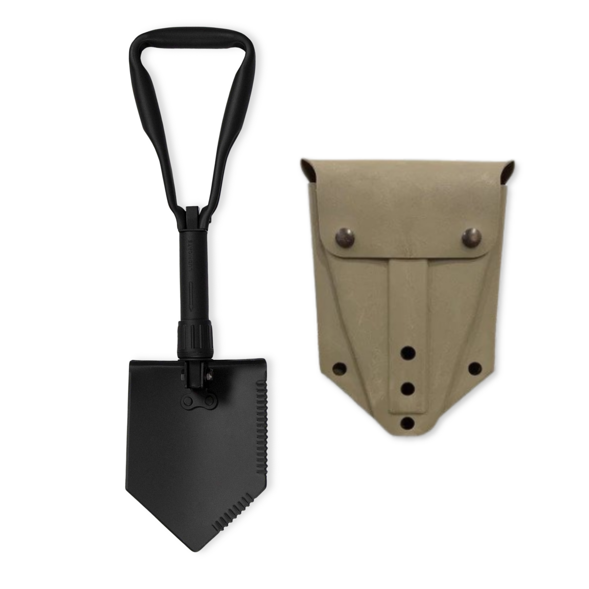 US GI Folding E-Tool Shovel (Used) with Cover – McGuire Army Navy