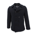 Men's Classic Wool Blend Peacoat - Black