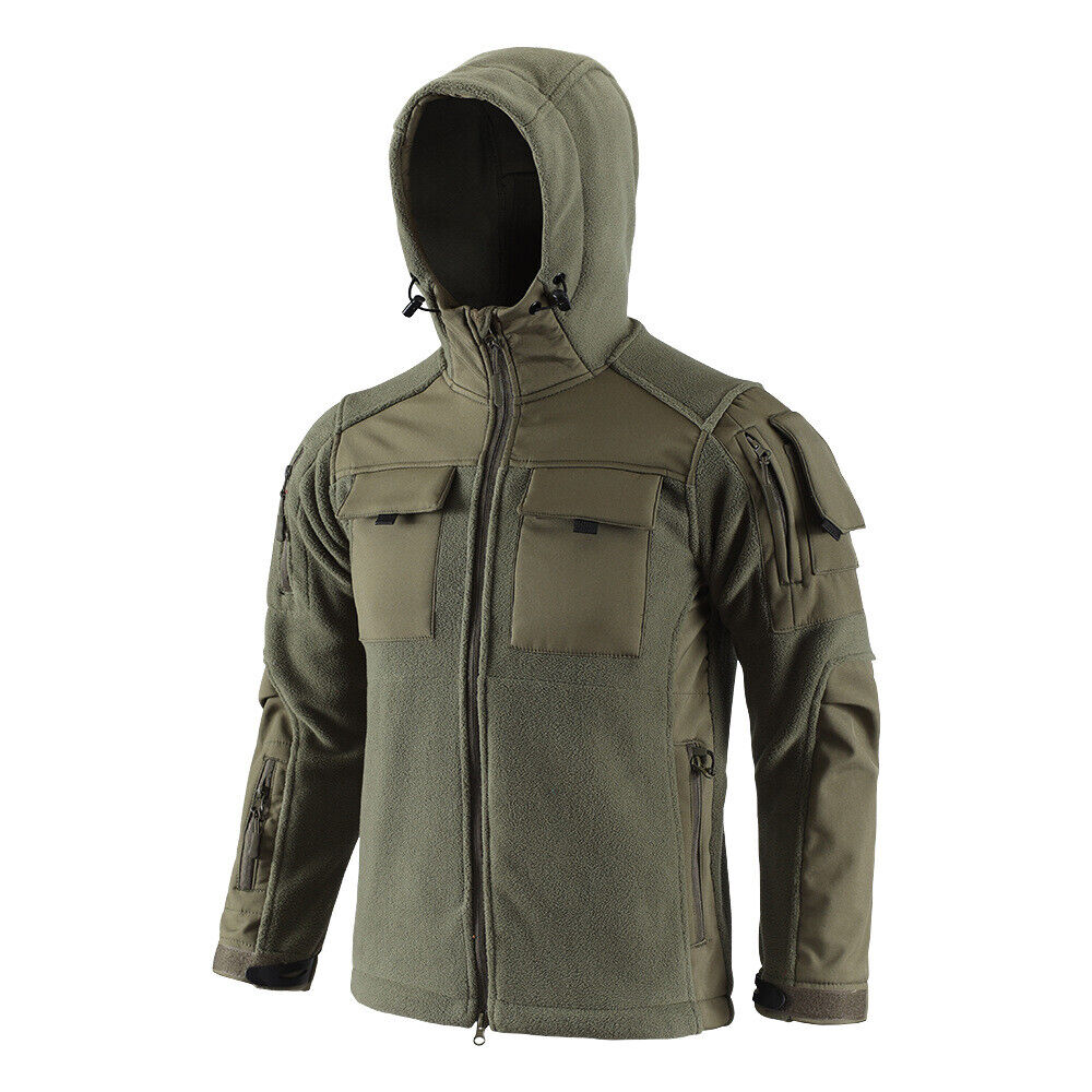 Hooded Tactical Fleece Jacket, Reinforced | McGuire Army Navy