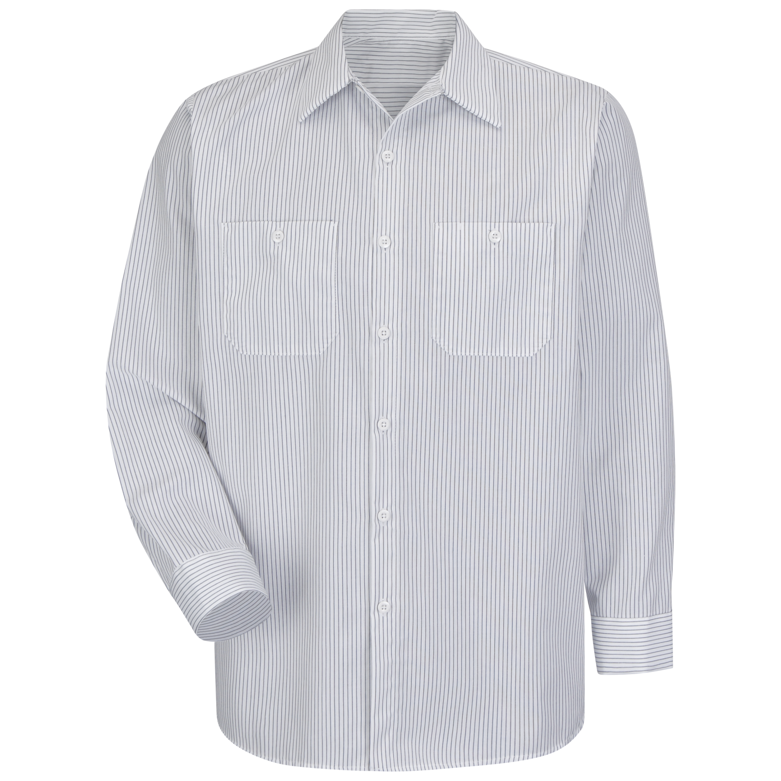 PolyCotton Stripe Work Shirt L/S