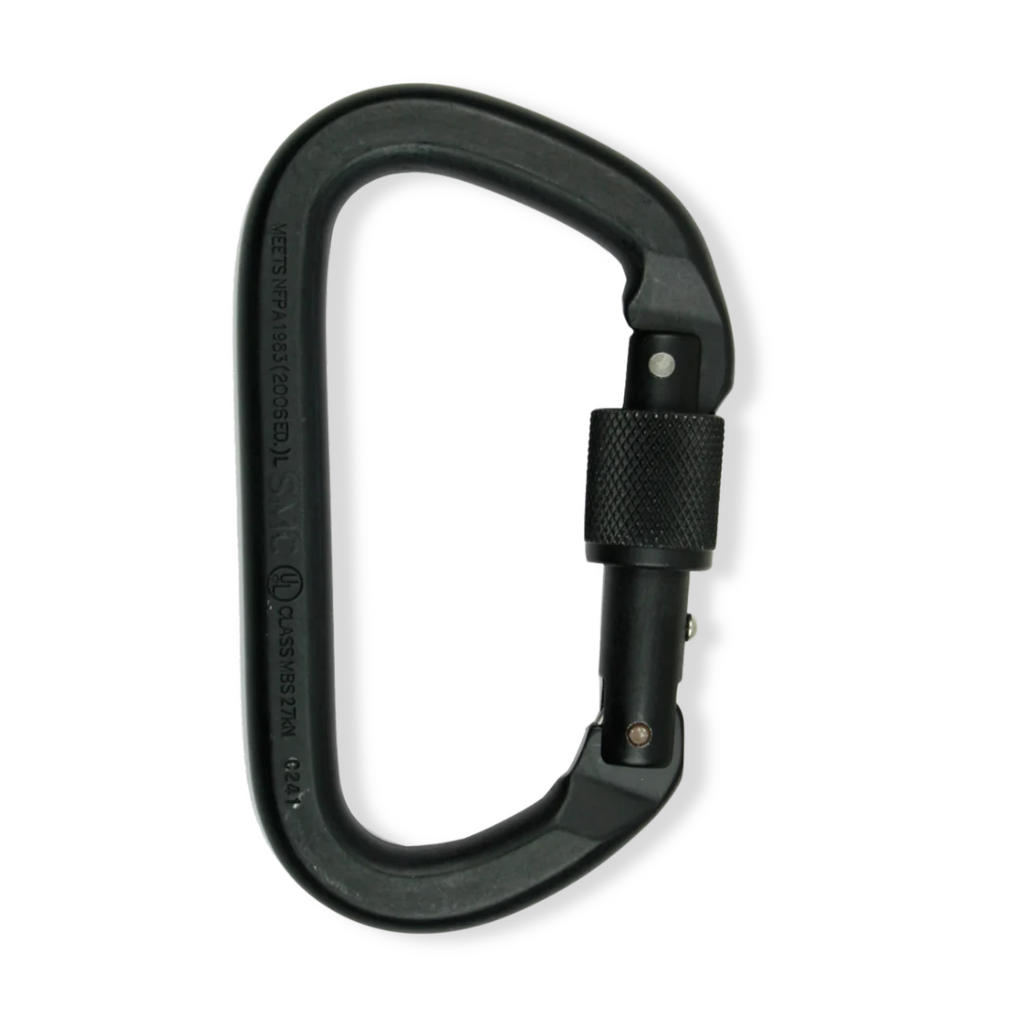 SMC NFPA Aluminum Locking D Carabiner – 27 kN, Made in USA