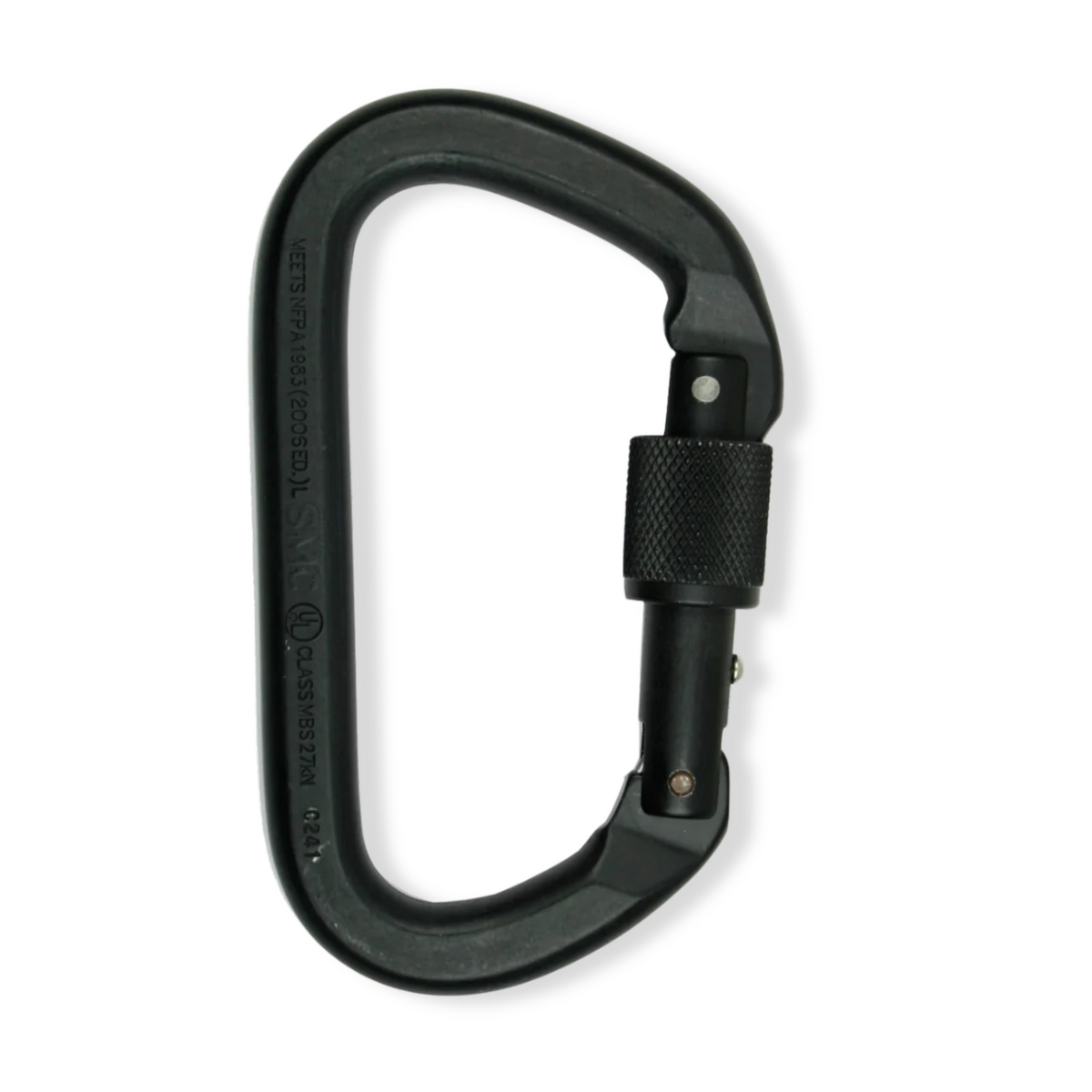 SMC NFPA Aluminum Locking D Carabiner – 27 kN, Made in USA