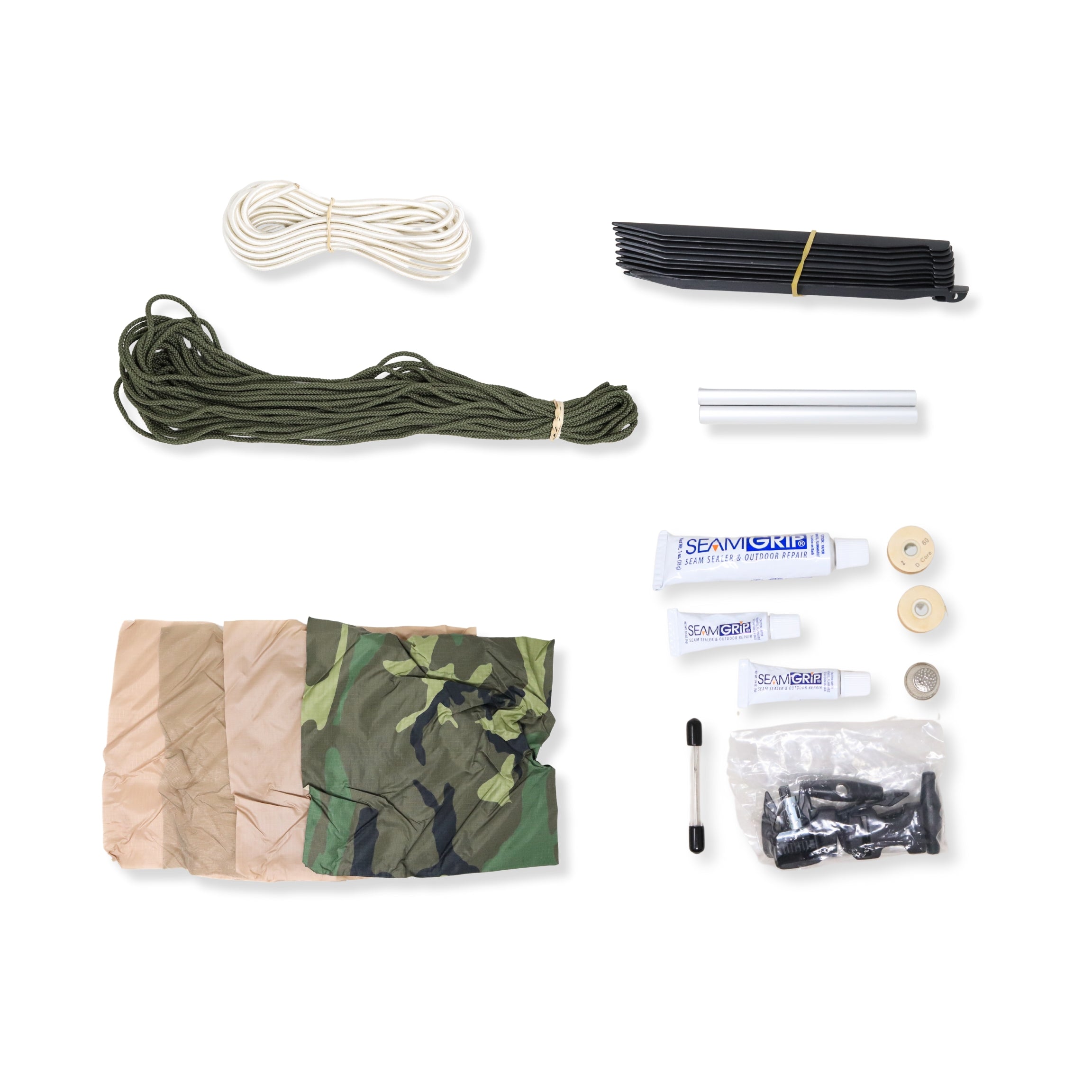 Tent Components for Two Person Combat Diamond Brand Tent (Used