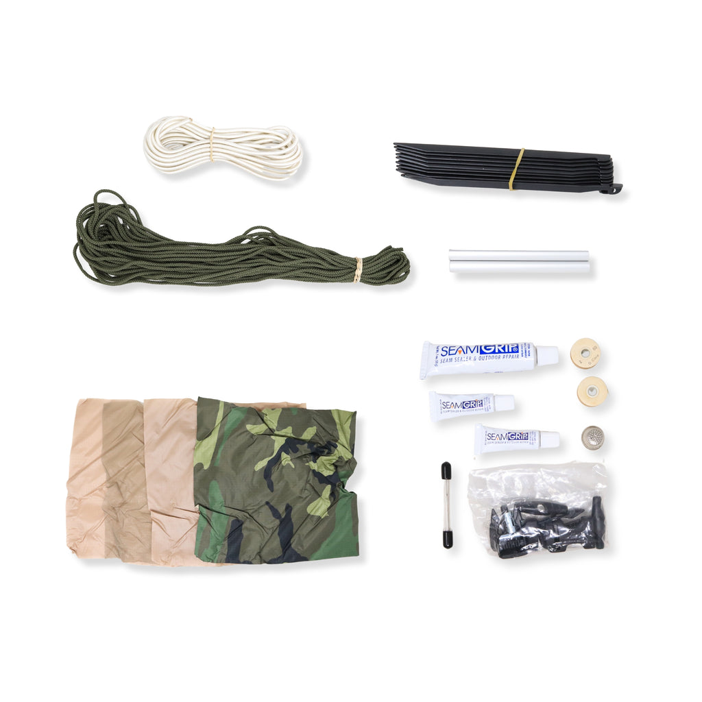tent reparatie set Tent Components for Two Person Combat Diamond Brand Tent (Used