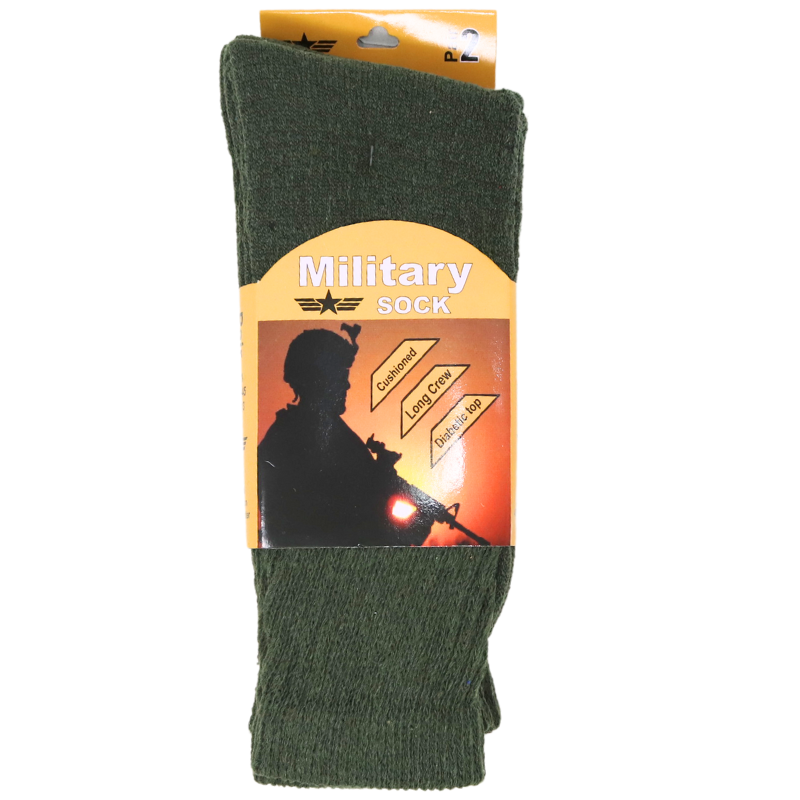 Mil-Spec PolyCotton Blend Socks— Size 10-13, Black