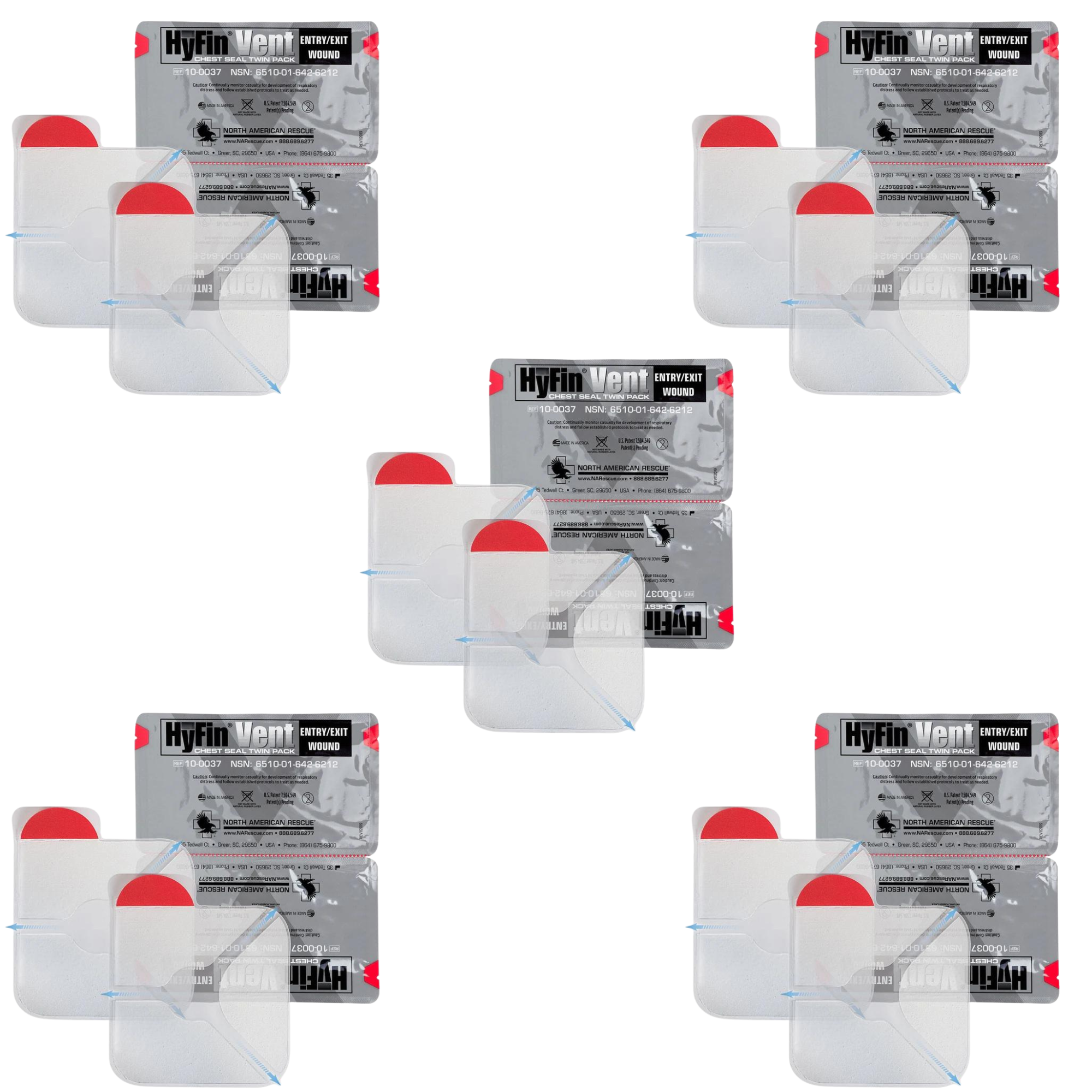 GI HyFin Vent Chest Seal, Twin Pack— Qty Packs