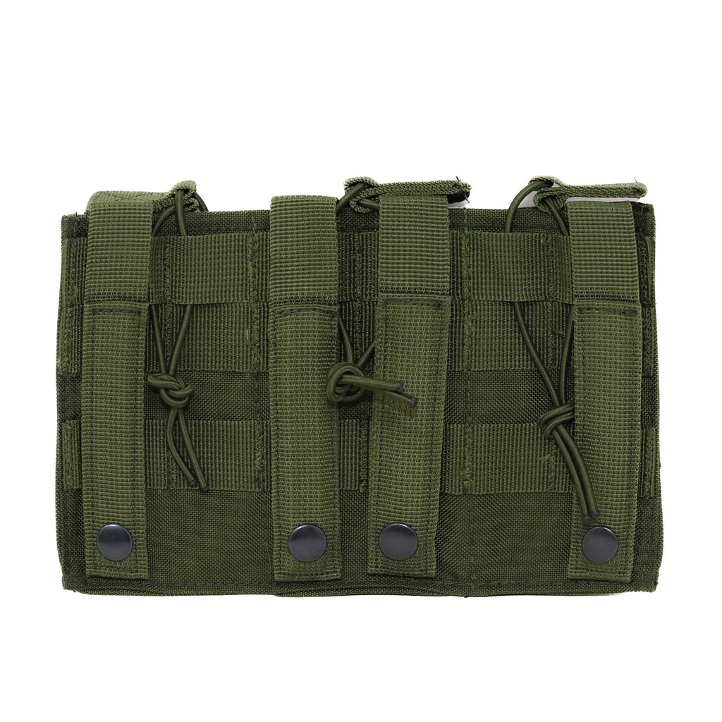 Tactical MOLLE Triple Mag Pouch— Ranger Green