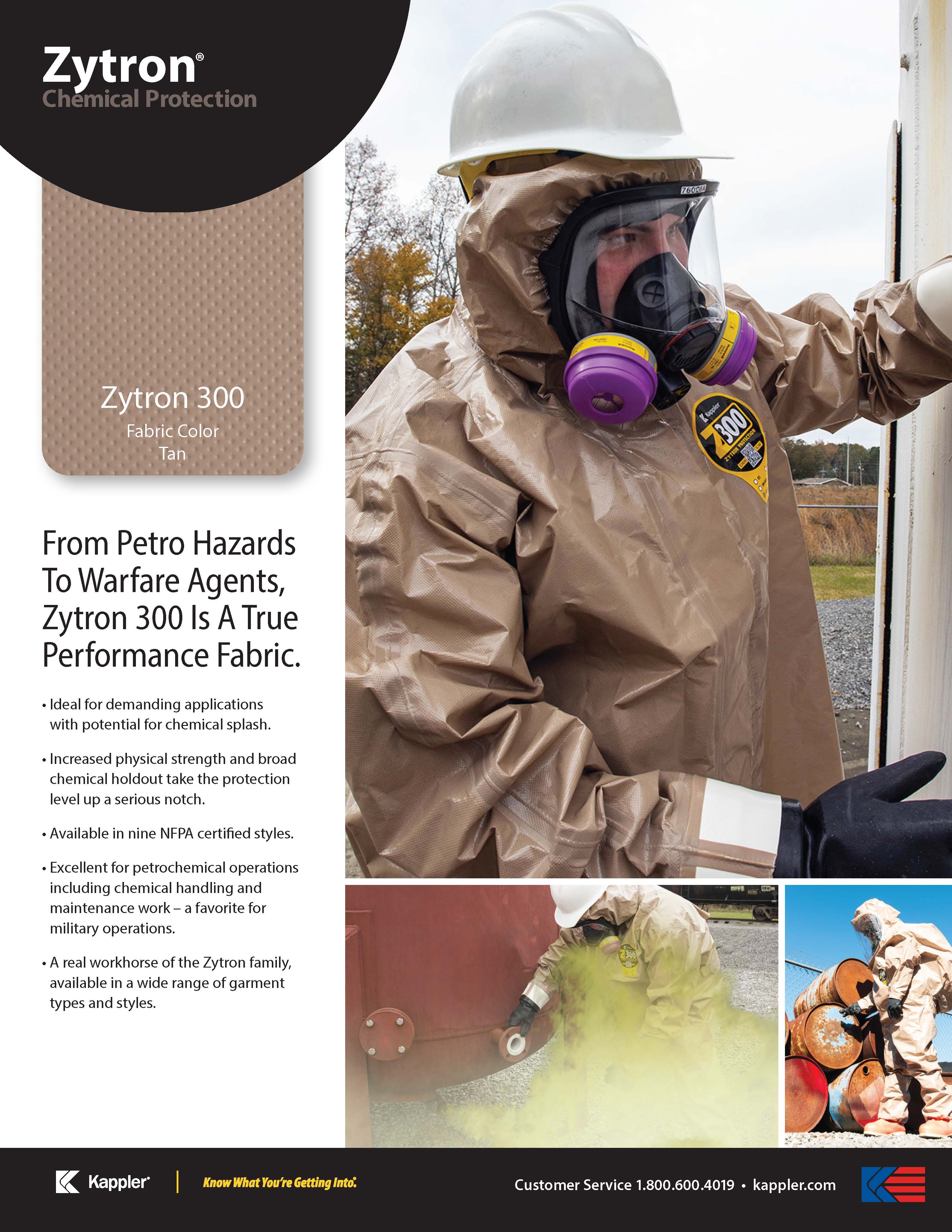 Zytron® 300 Chemical Protection Coverall- Z3H426 – McGuire Army Navy