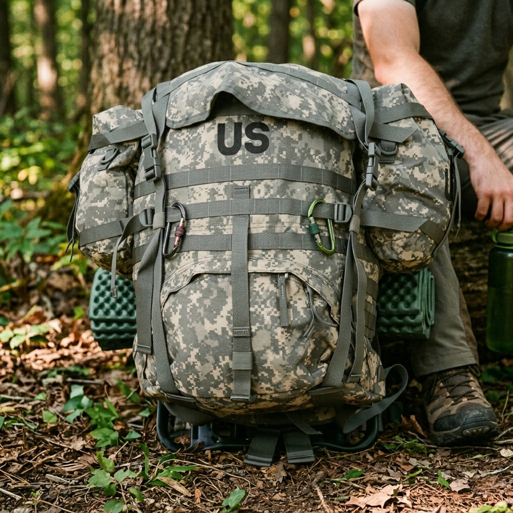 Large MOLLE II Rucksack, ACU with Frame