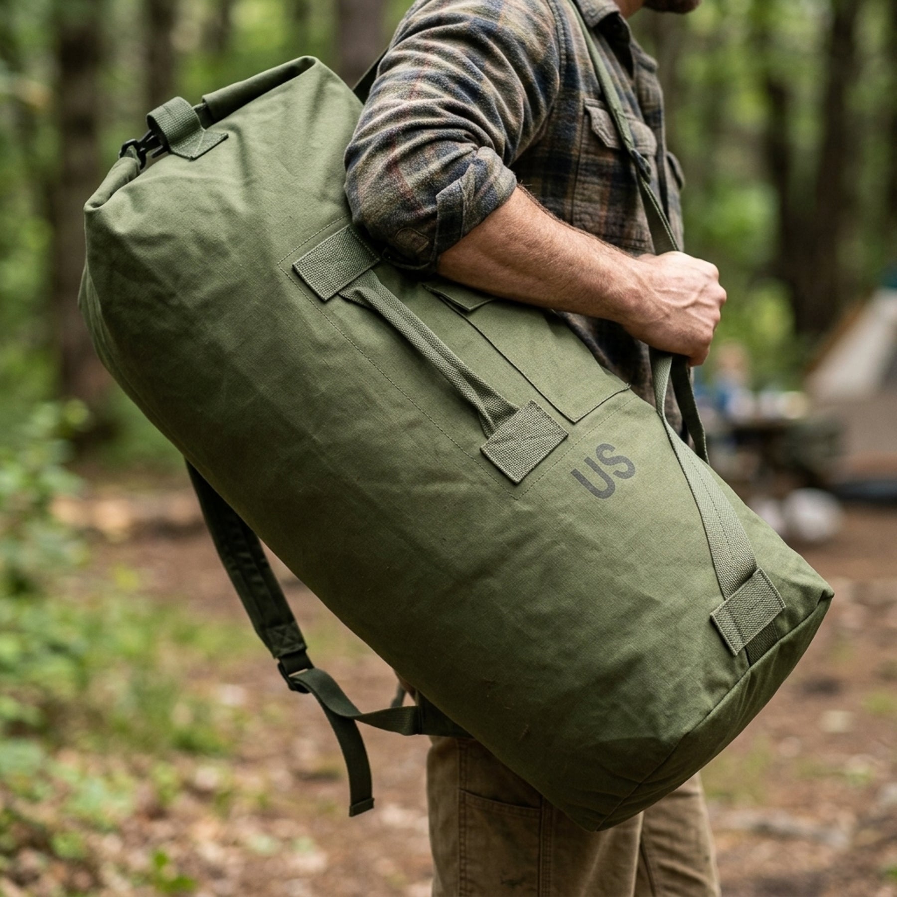 Top Loading Duffle Bag - OD -  Used