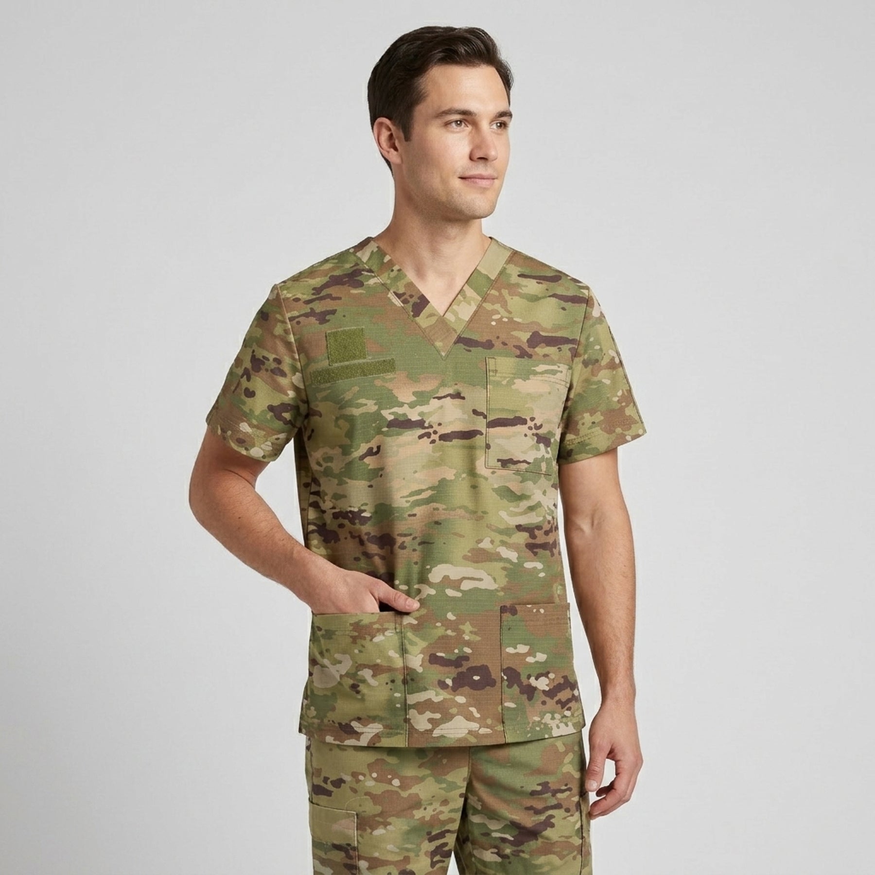 Improved Hot Weather Tactical Surgical Scrub Top, NYCO Extreme  – USA Made