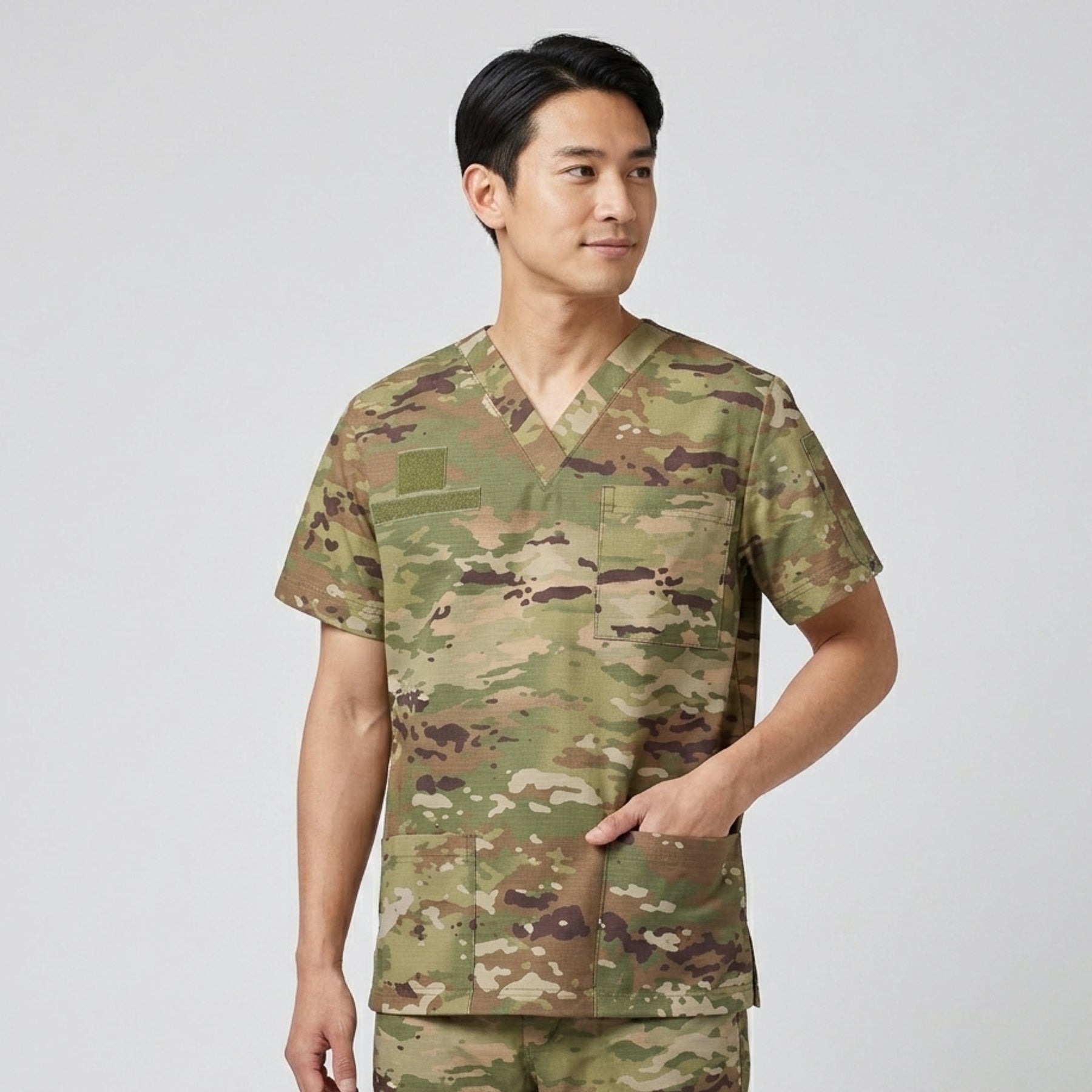 Improved Hot Weather Tactical Surgical Scrub Top, NYCO Extreme  – USA Made