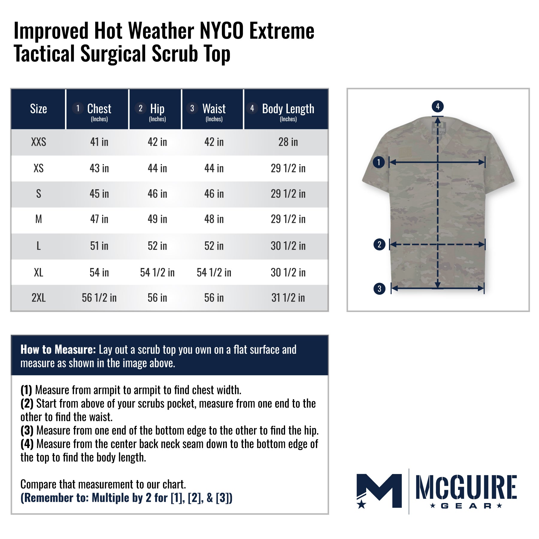 Improved Hot Weather Tactical Surgical Scrub Top, NYCO Extreme  – USA Made