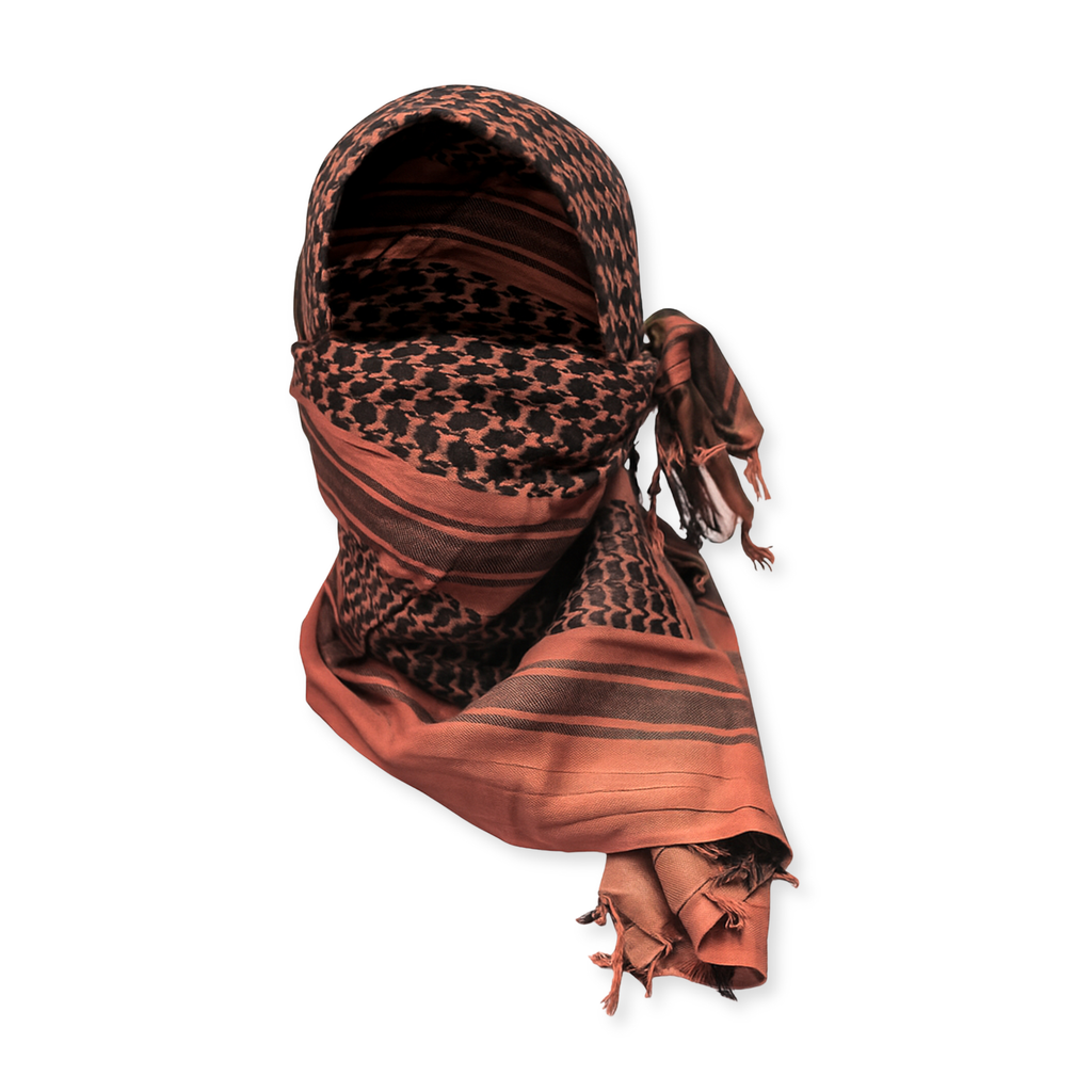 Shemagh Tactical Scarf, Mocha/Black