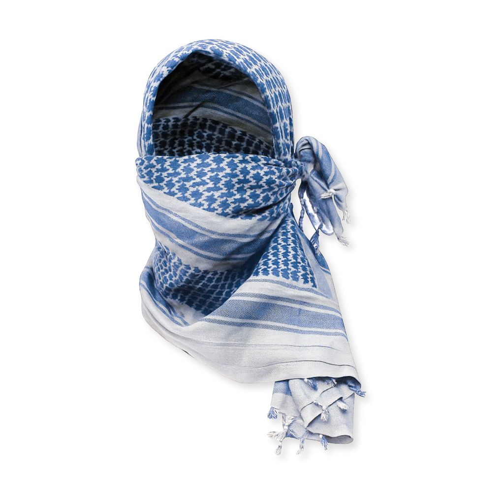 Shemagh Tactical Scarf, White/Navy