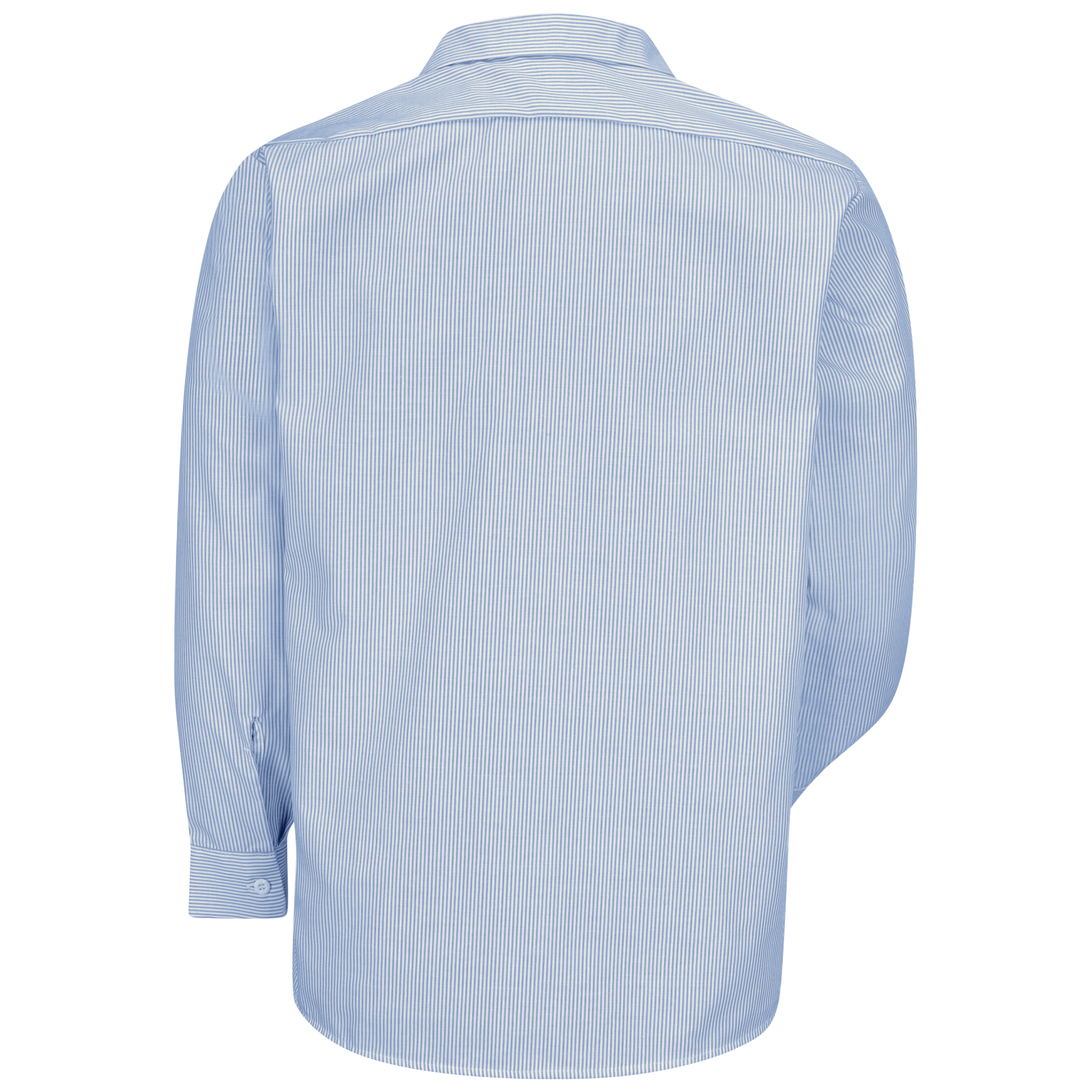 Poly-Cotton Stripe Work Shirt, Long Sleeve