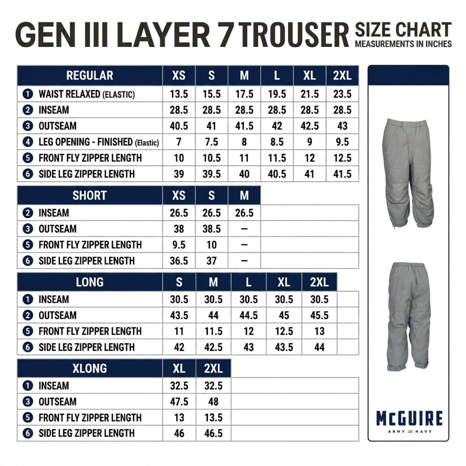 GI ECWCS Level 7 Primaloft® Overpants – McGuire Army Navy