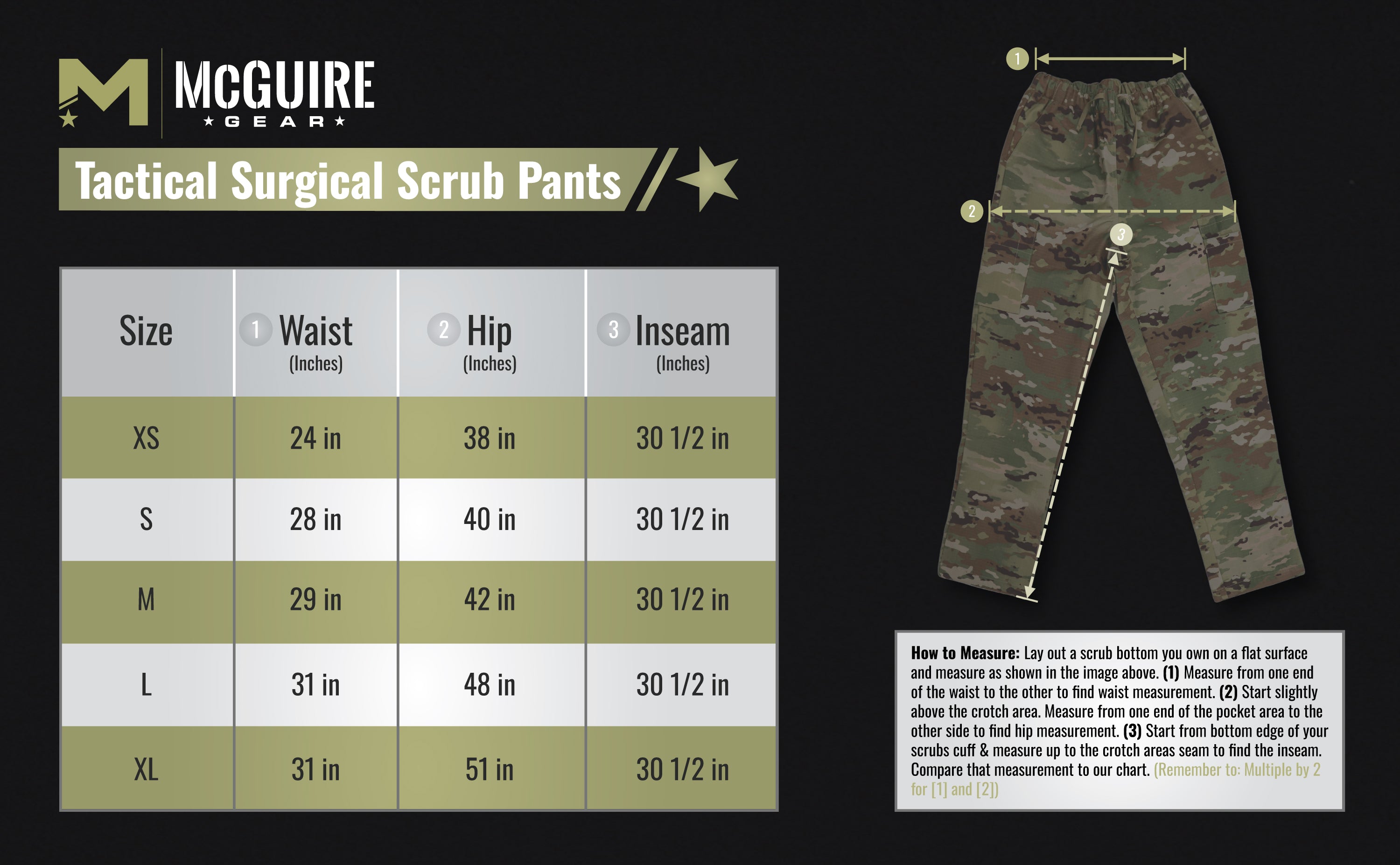 Tactical Surgical Scrub Pants
