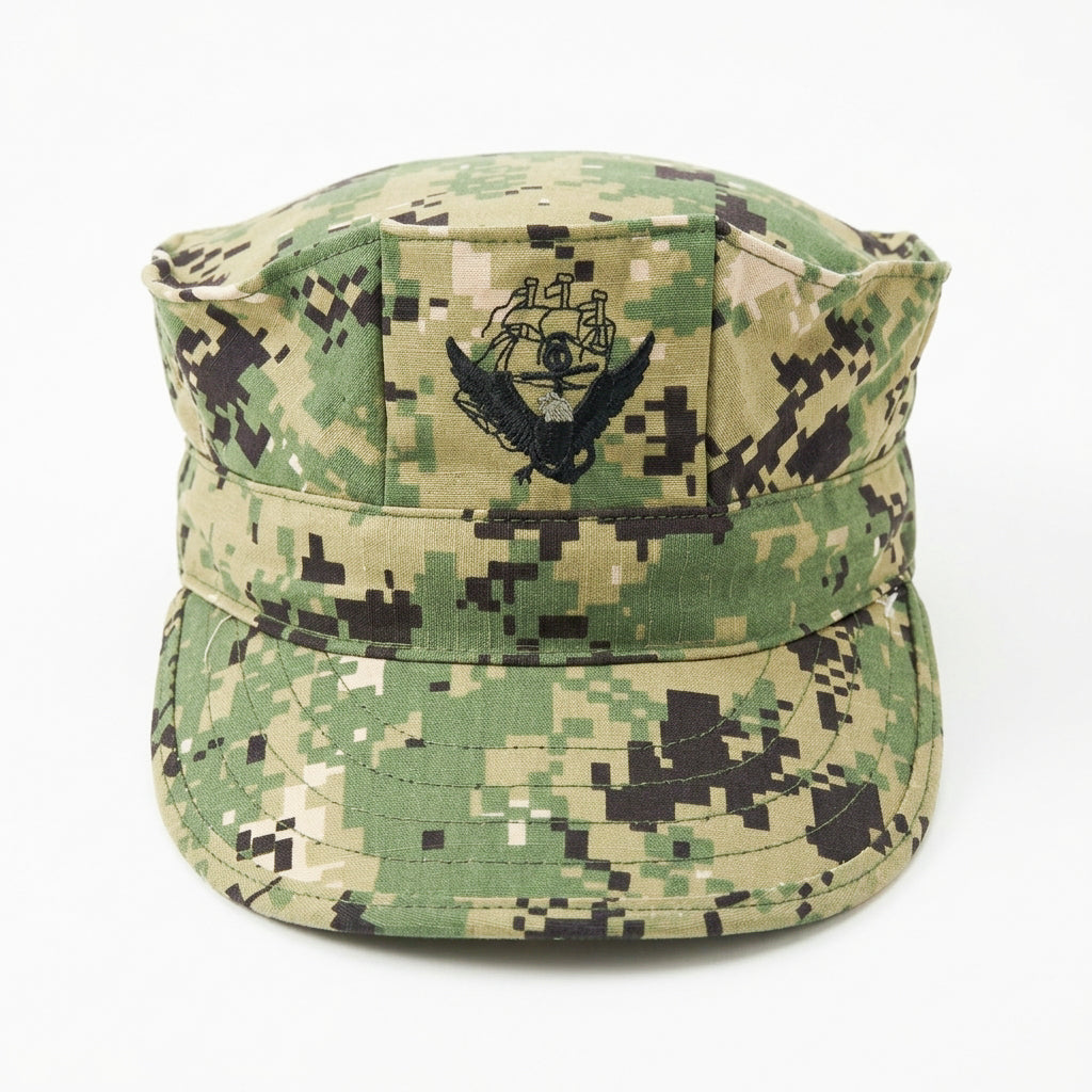 U.S. Navy NWU Type III 8-Point Utility/Patrol Cap – AOR2, 50/50 Ripstop, NWT