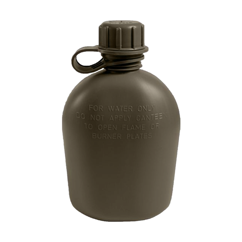1 Qt. G.I.  Plastic Rugged Canteen, Black