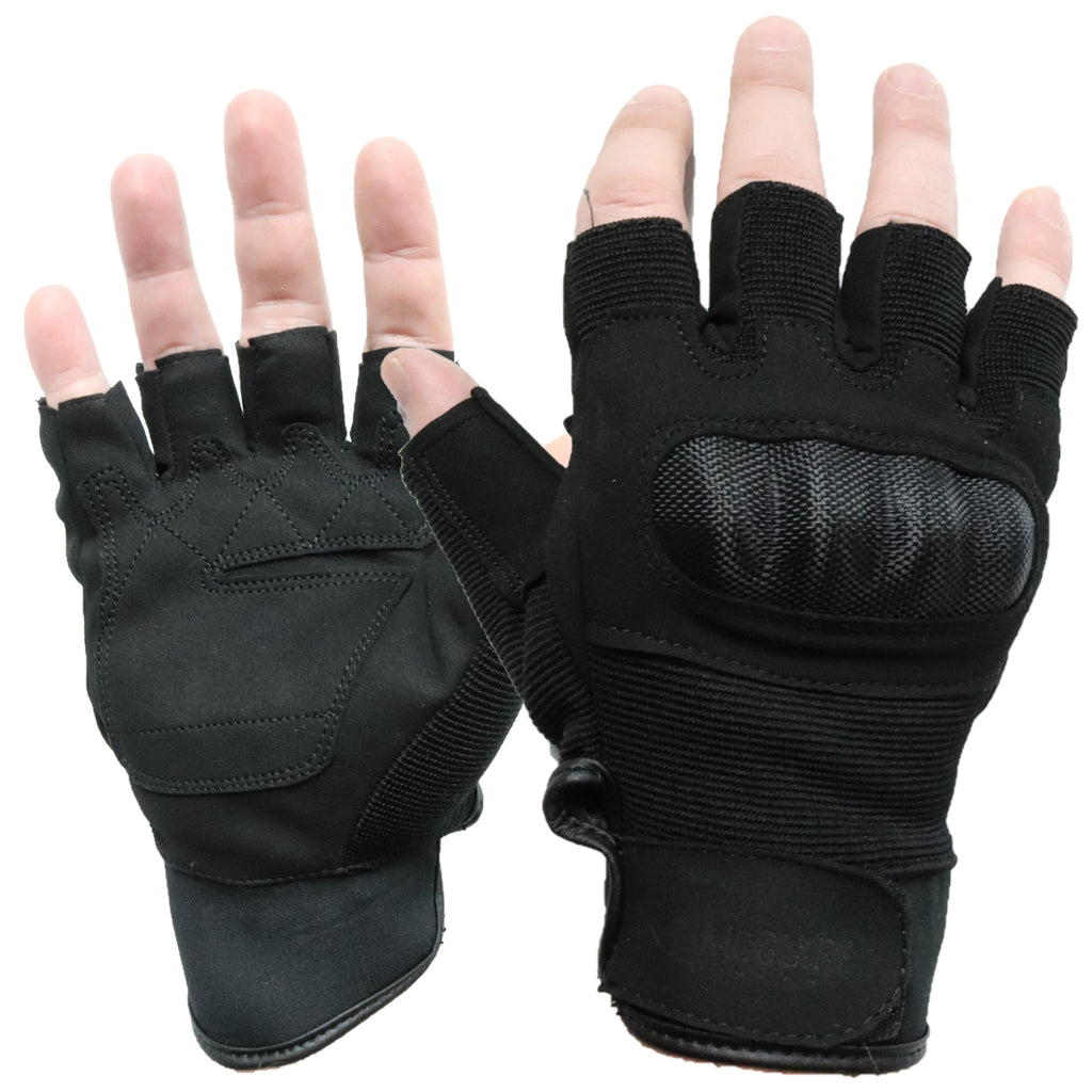 Hard Knuckle Fingerless Tactical Gloves - Army Combat, Airsoft, Paintball (S-XXL)