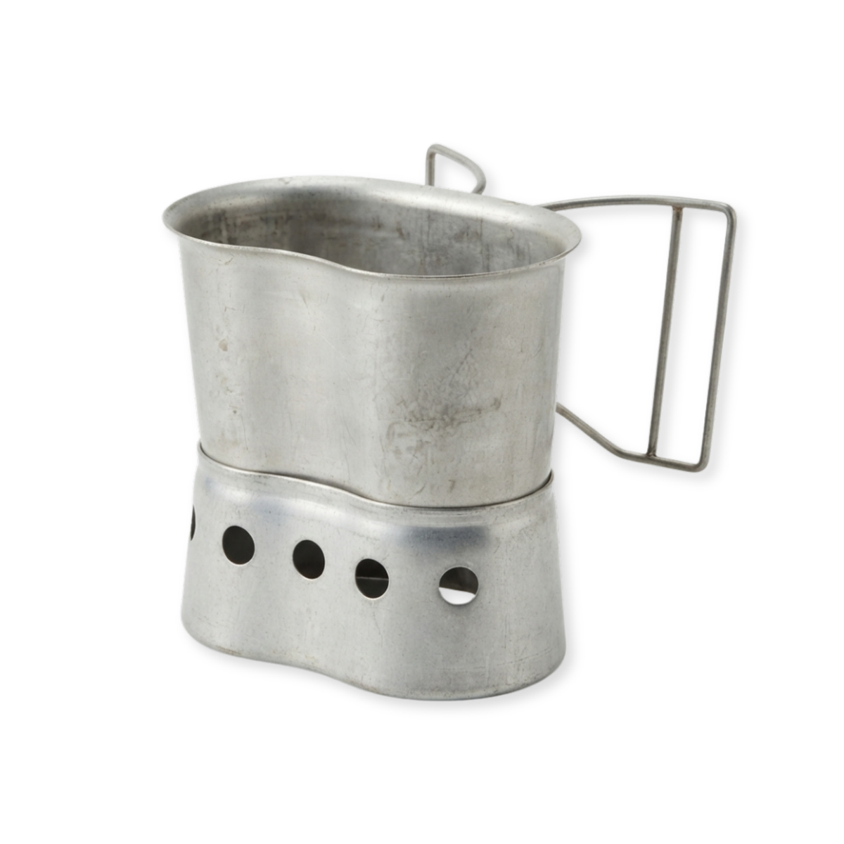 GI Canteen Cup & Stove Stand Kit – Stainless Steel, Used
