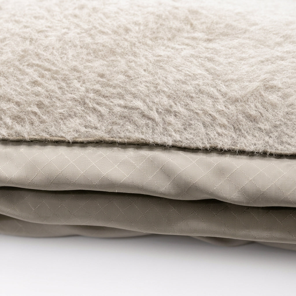 Lightweight Polartec® High Loft Fleece Blanket – Tan 499, Made in USA
