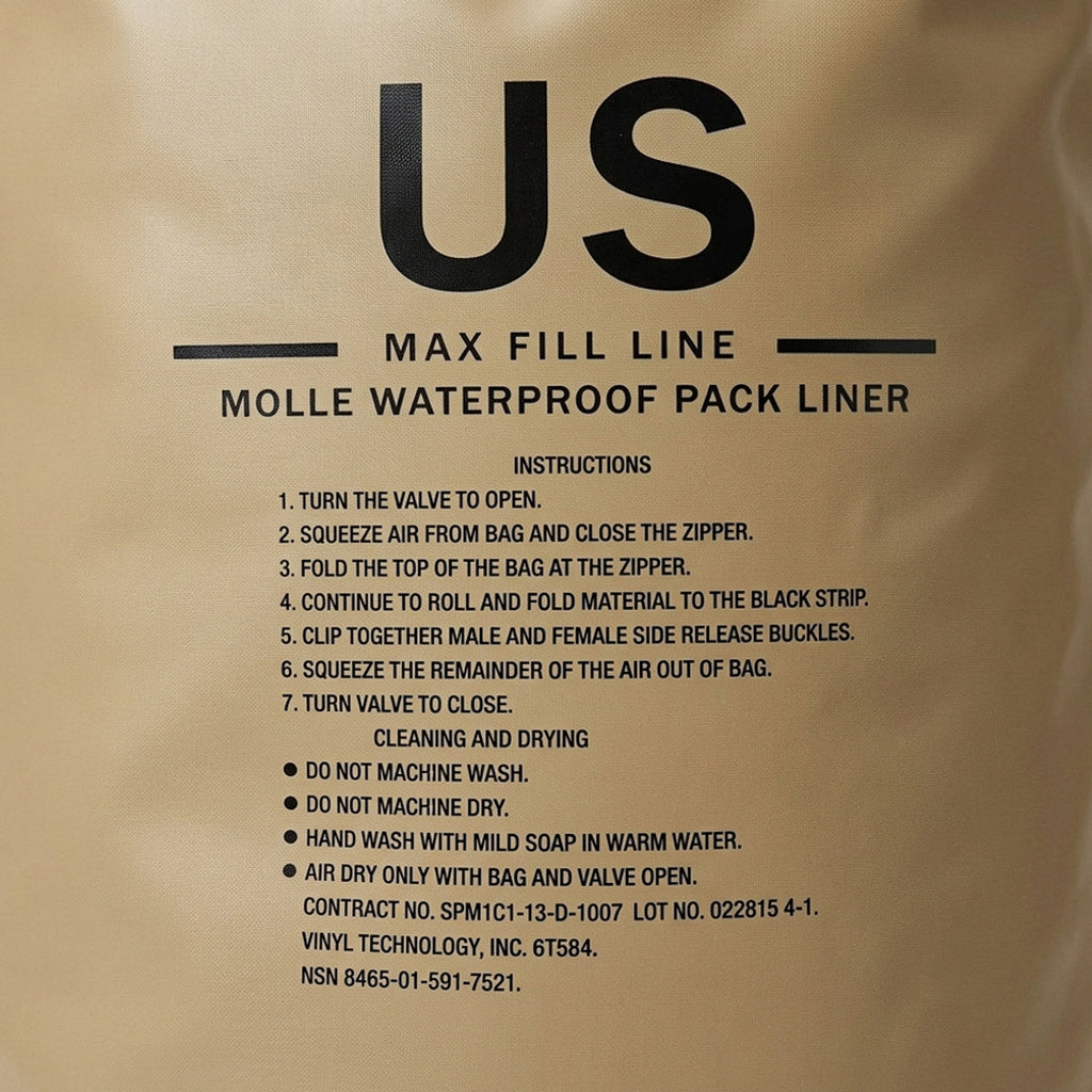 U.S. G.I. Military Waterproof Large Molle Pack Liner Bag