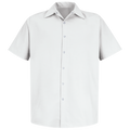 Cotton Wrinkle-Resistant Workshirt W/o Pockets, White