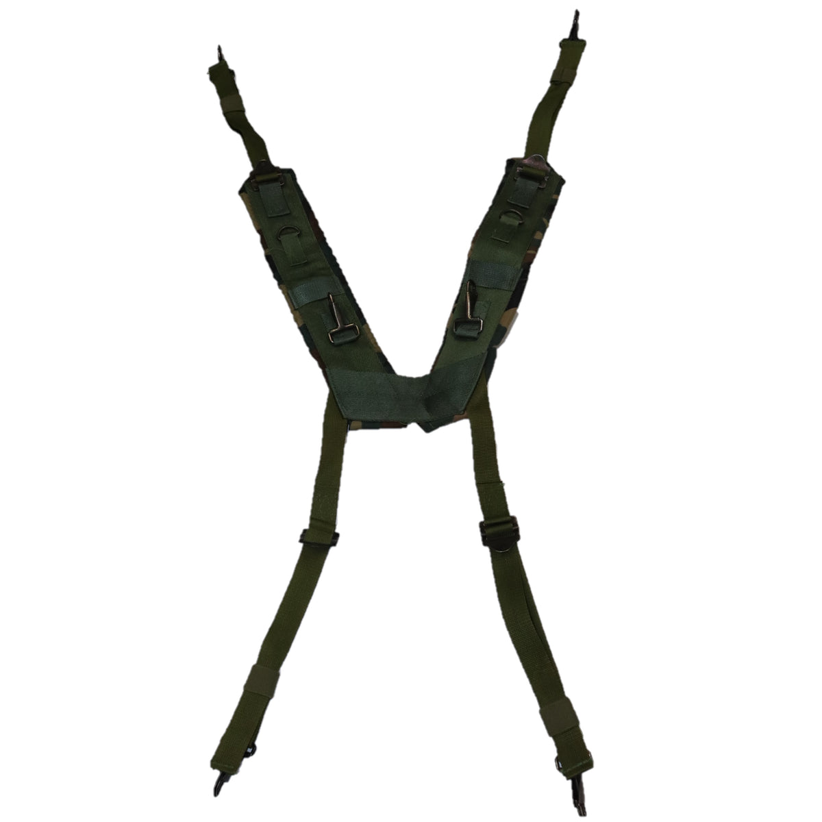 GI Style H-Style Suspenders, Woodland Camo
