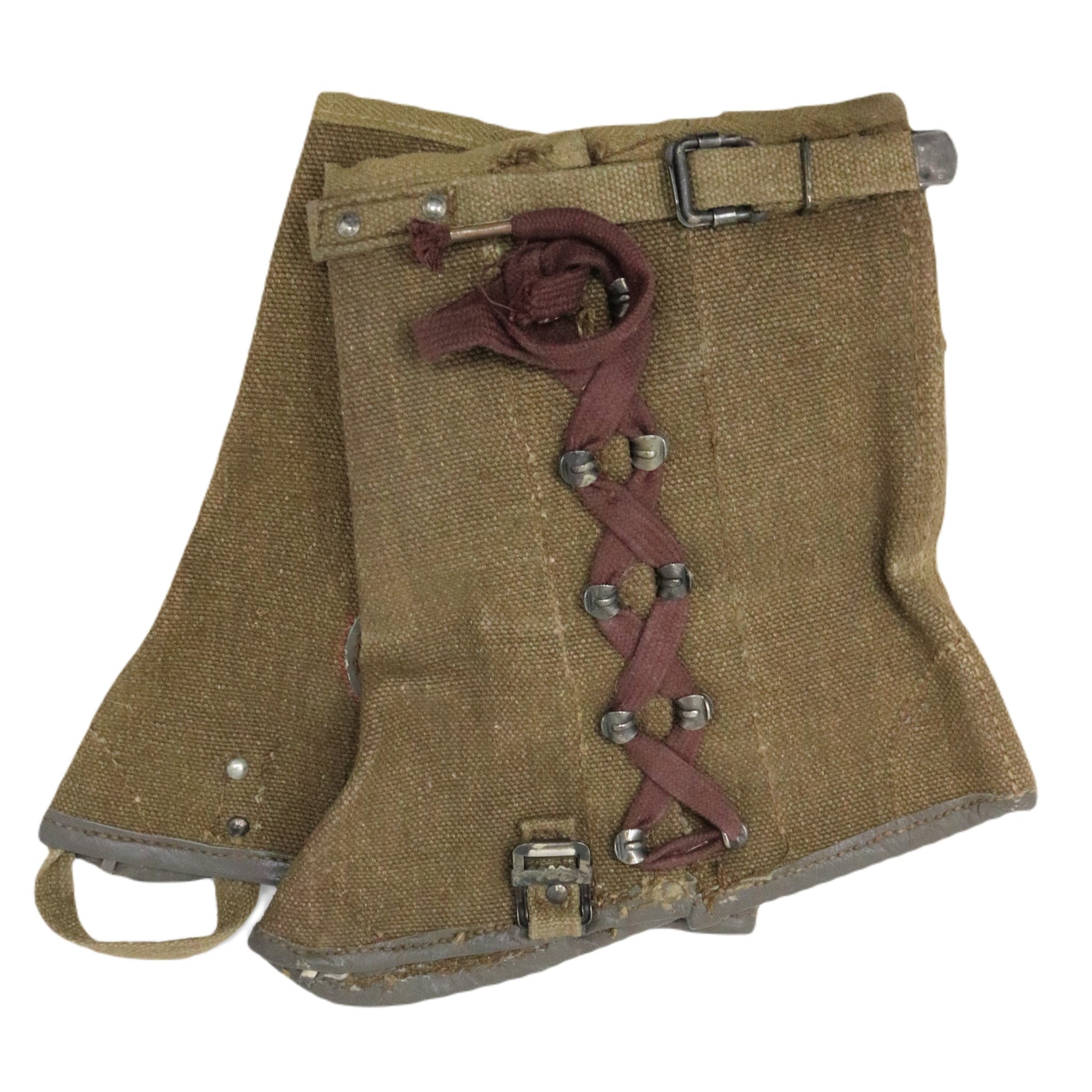Vintage Wissart Military Canvas Gaiter Double Buckle Army Boot Size 43 WWII Gear - U.S. Combat Boots M43 WWII main image 3