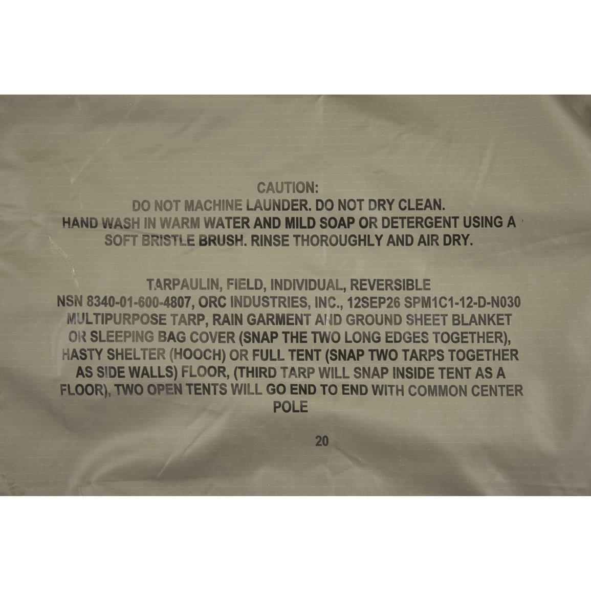 tarp nsn GI USMC Reversible Tarp— ACU/Foliage