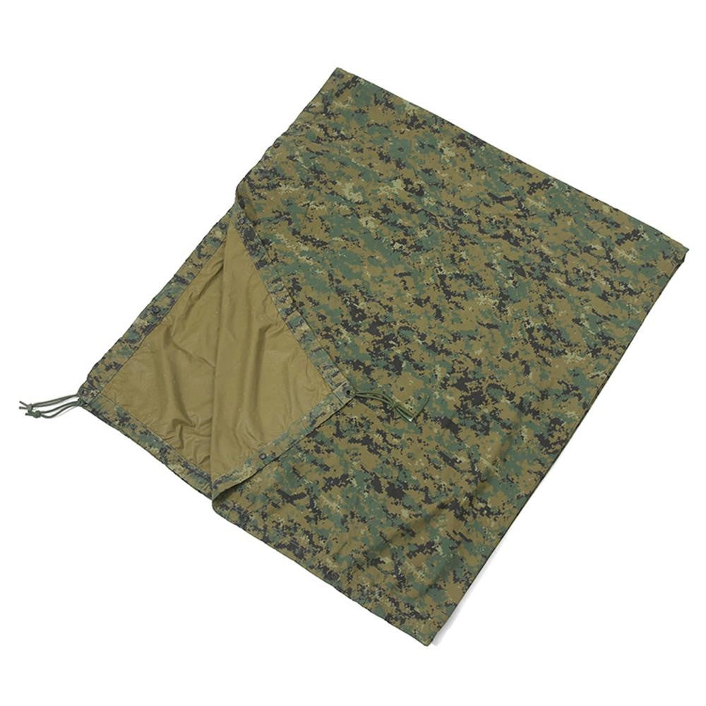 GI USMC Reversible Tarp— Used, Damaged - Woodland Camo
