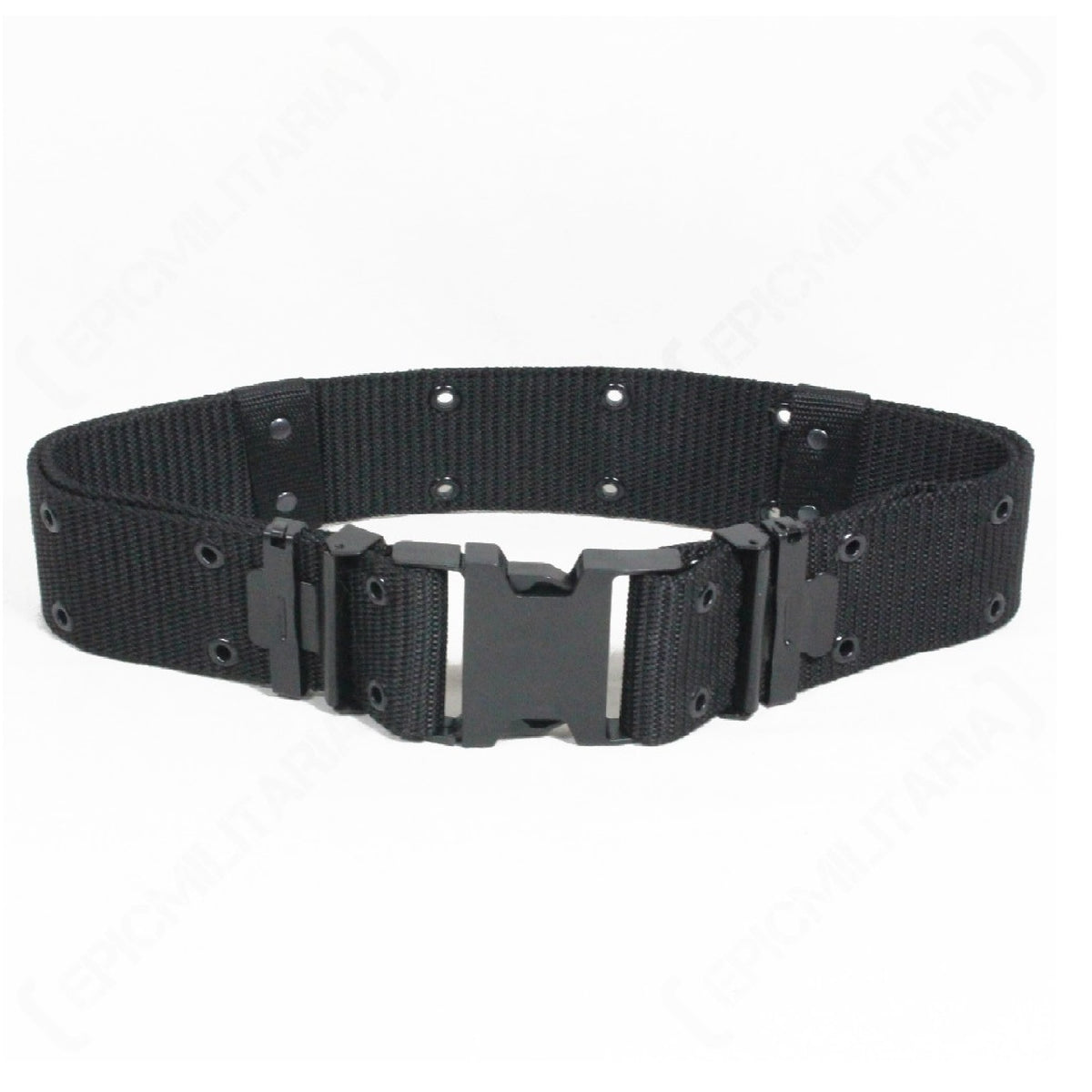 Military Style 3 Prong Pistol Belt, Black