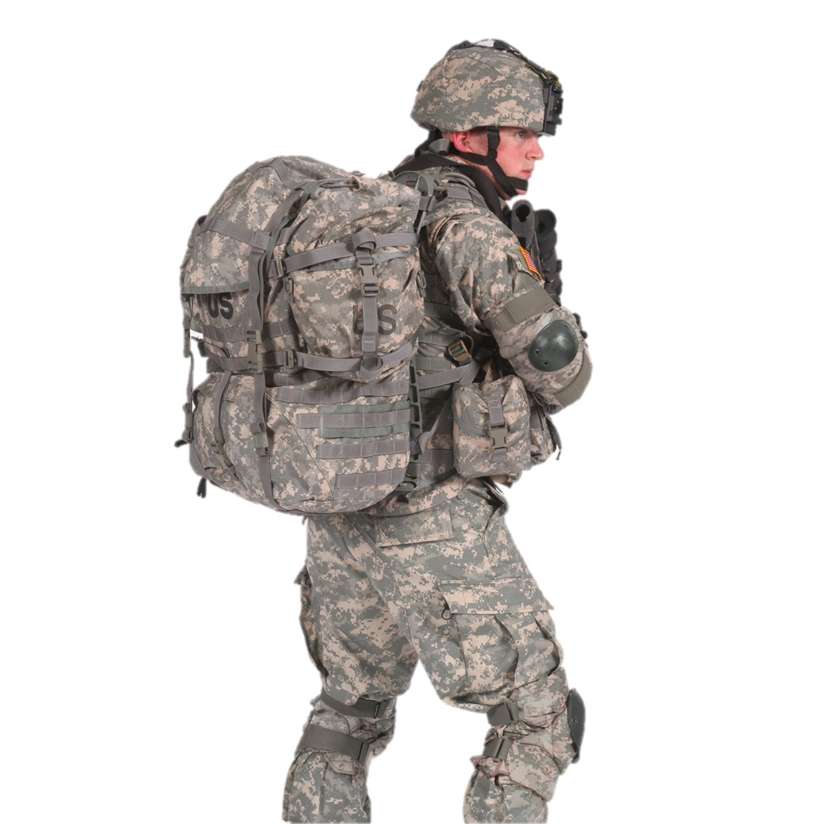 US GI Military ACU Molle II Large RuckSack with Frame, Kidney Pads