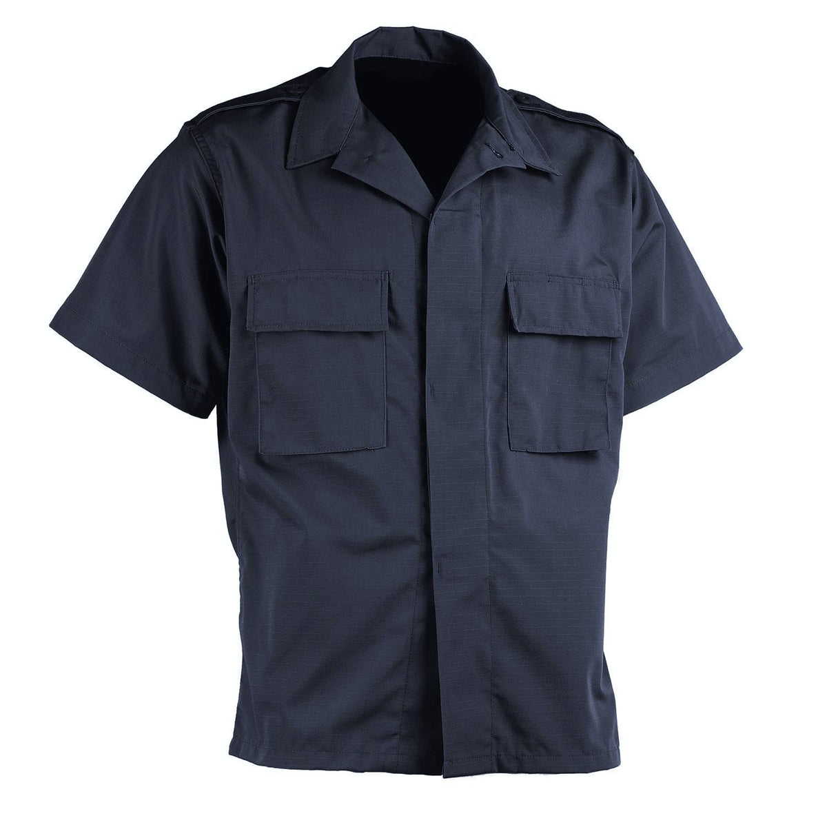 Poly Cotton Short Sleeve Tactical Shirt, Black