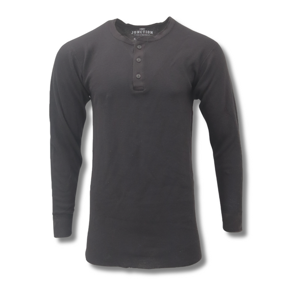 Midweight Henley Cotton Thermal Top