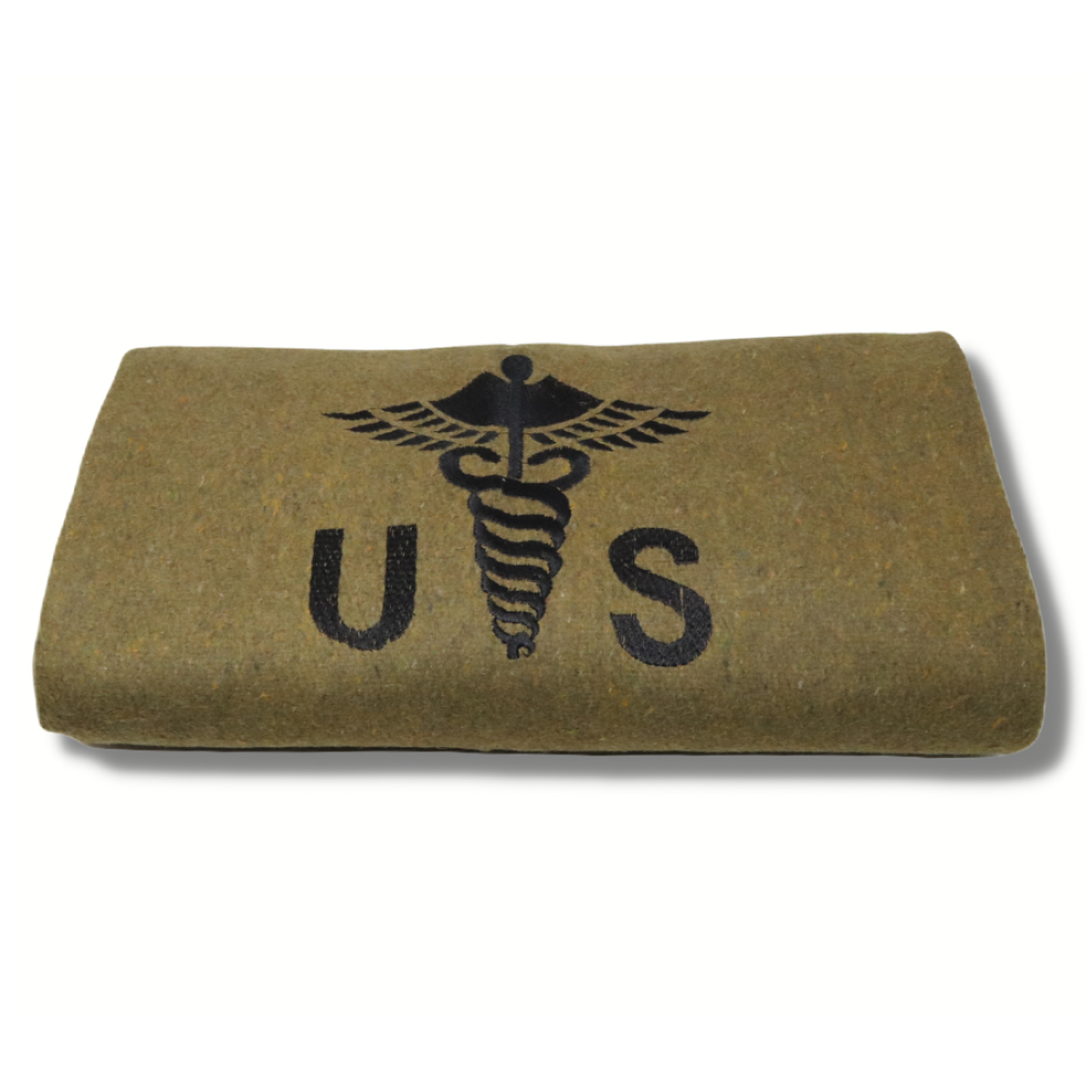 US Caduceus Wool Blend Blanket McGuire Army Navy