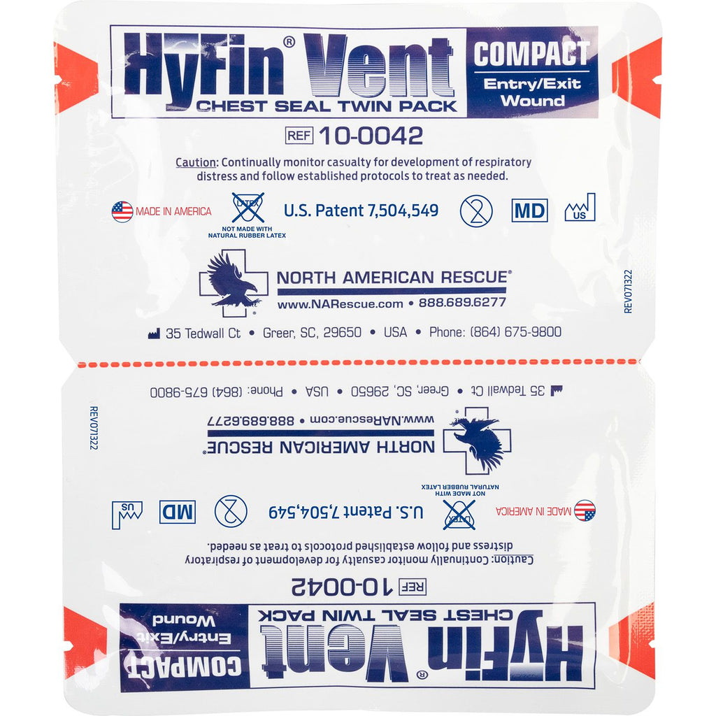 GI HyFin Vent Compact Chest Seal, Twin Pack —3 Pack