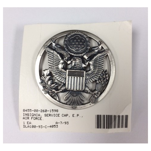 Vintage US Air Force Enlisted Men's Service Cap Insignia Pin