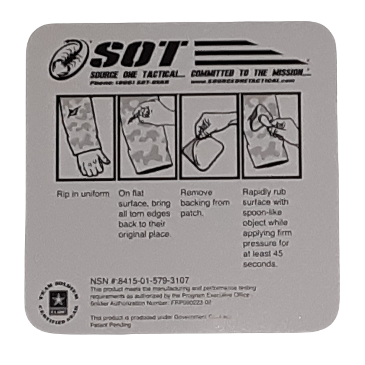 GI Fire Resistant Repair Patches, 20PK