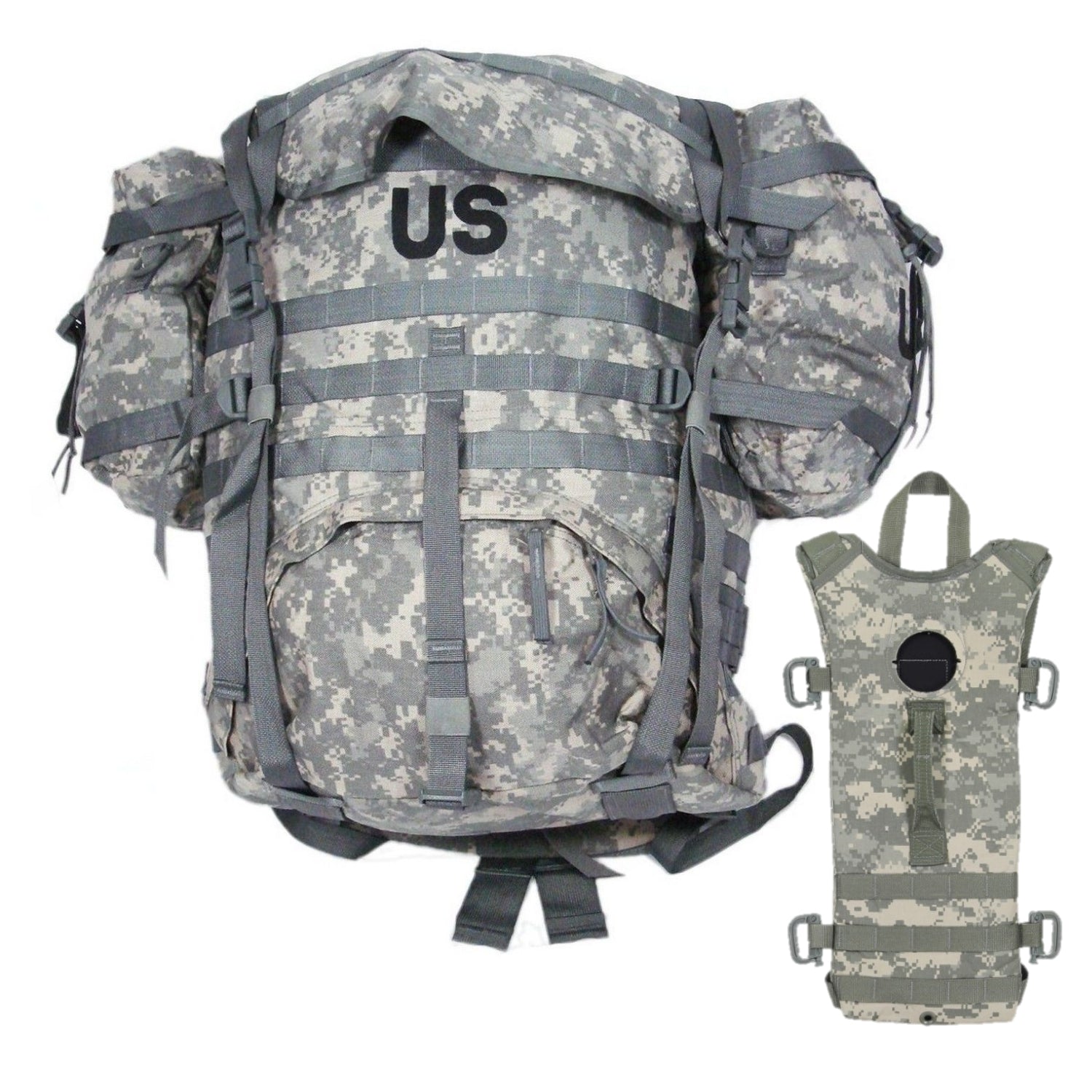 US GI Military ACU Molle II Large RuckSack with Frame, Kidney Pads