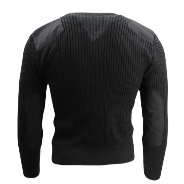 V-Neck Wool Blend Commando Sweater