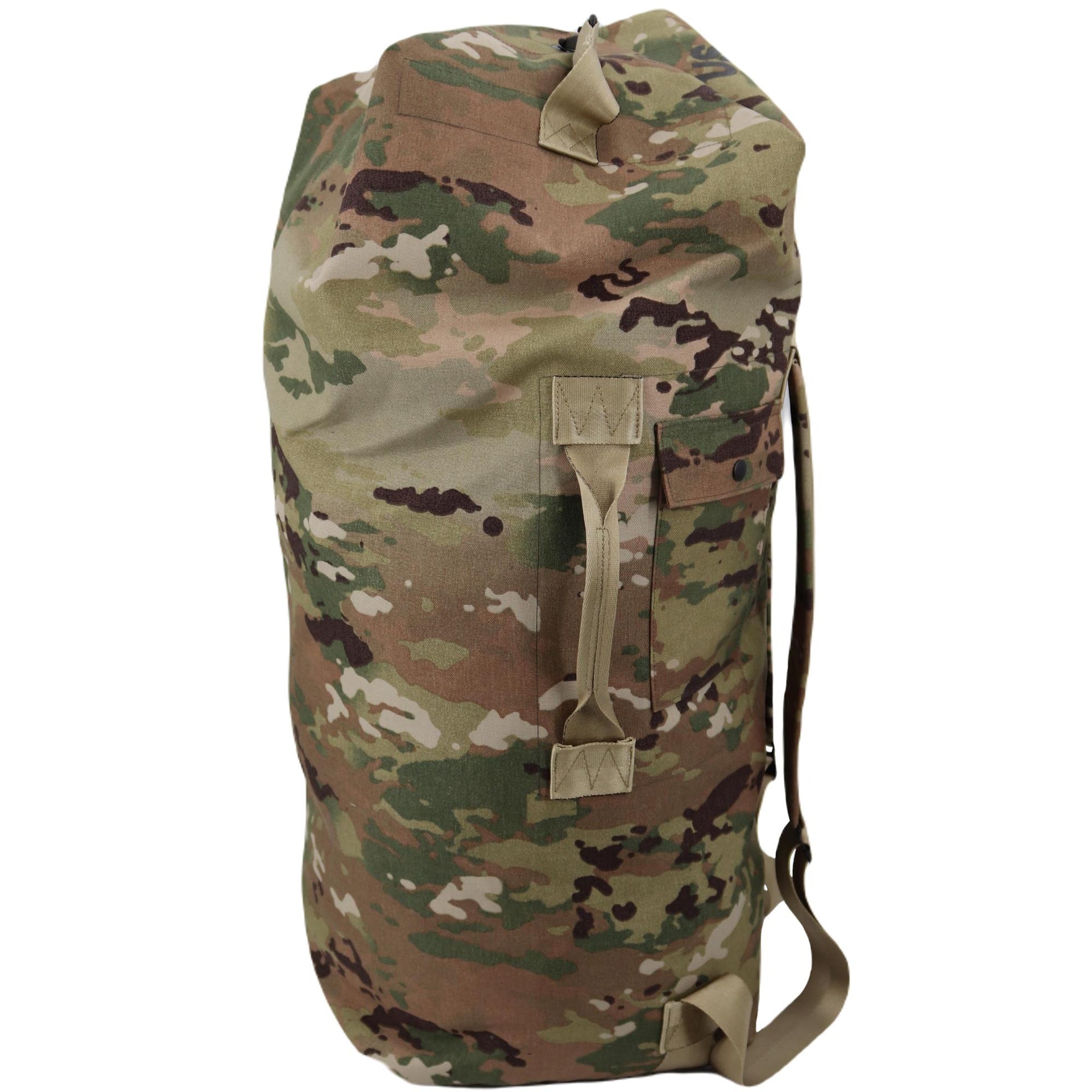McGuire Gear Top Loading Duffel Bag, Nylon Cordura, with Carrying Straps, Sea Bag, Made in Usa, OCP Scorpion, Kids Unisex, Size: 24