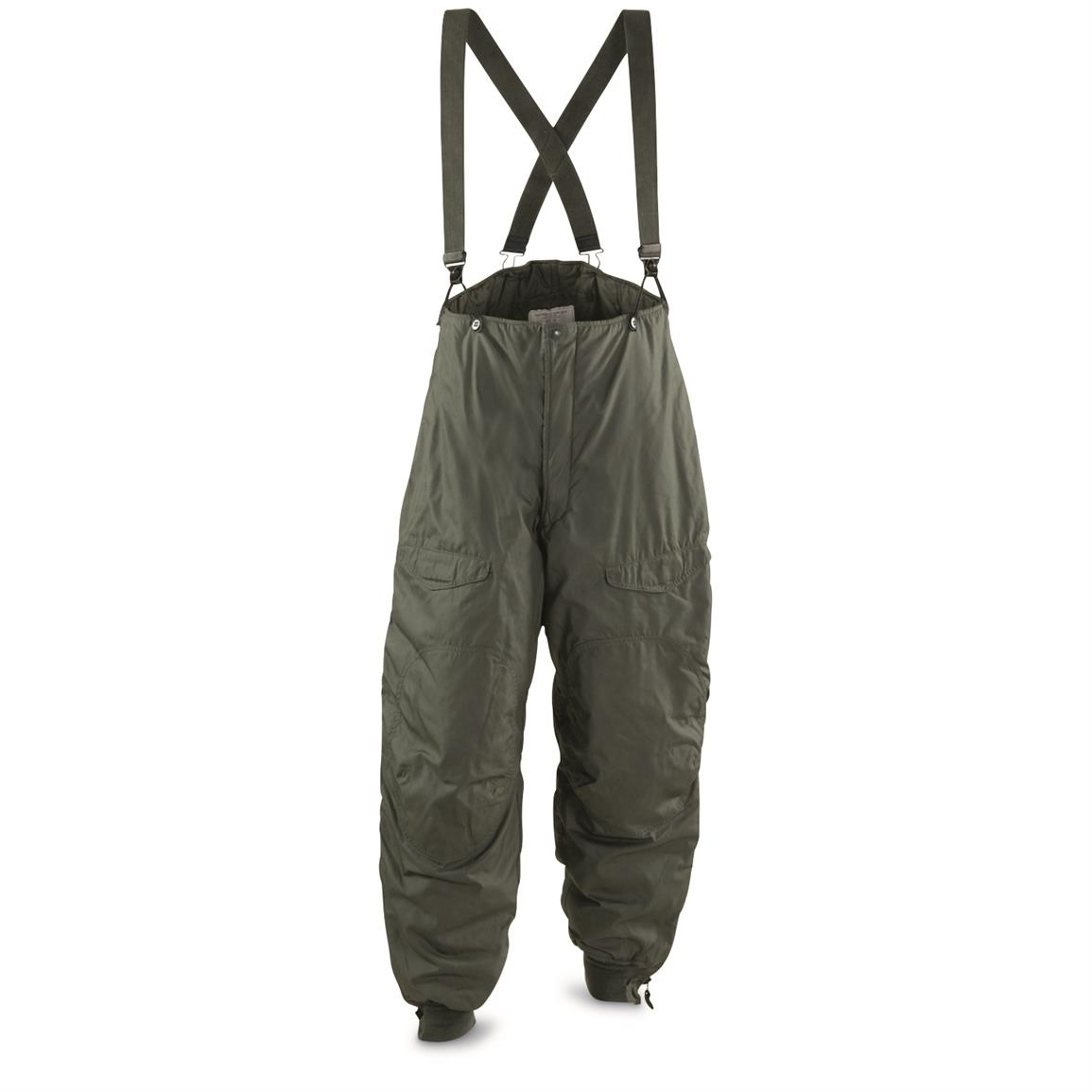 GI USAF Extreme Cold Weather F-1B Trousers W/ Suspenders— Size 24