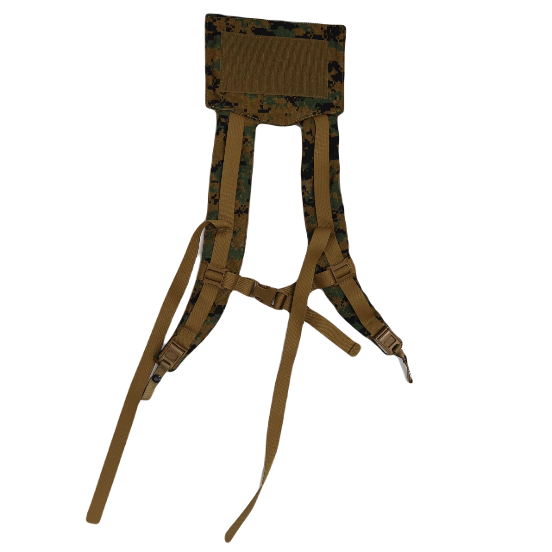 Improved MIL-Spec USMC ILBE Main Pack Straps— Woodland MARPAT